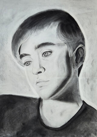 Charcoal Self Portrait